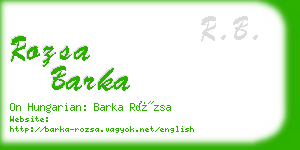 rozsa barka business card